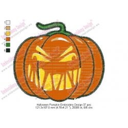 Halloween Pumpkin Embroidery Design 37